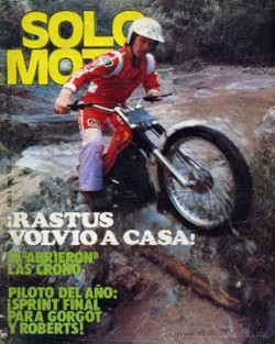 Portada de la revista Solo Moto del 18 de enero de 1979 con Malcolm Rathmell 'Rastus' y la <span style="color: #ff0000;"><em><strong>Montesa</span> Cota 348</strong> </em>