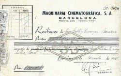 Factura de 22.000 pesetas por la compra a OSSA de 100 vlantes magnéticos